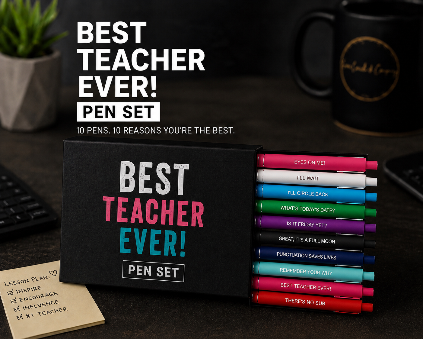 Best Teacher Ever Pen Set