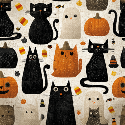 Vintage Halloween Cats Composition Notebook
