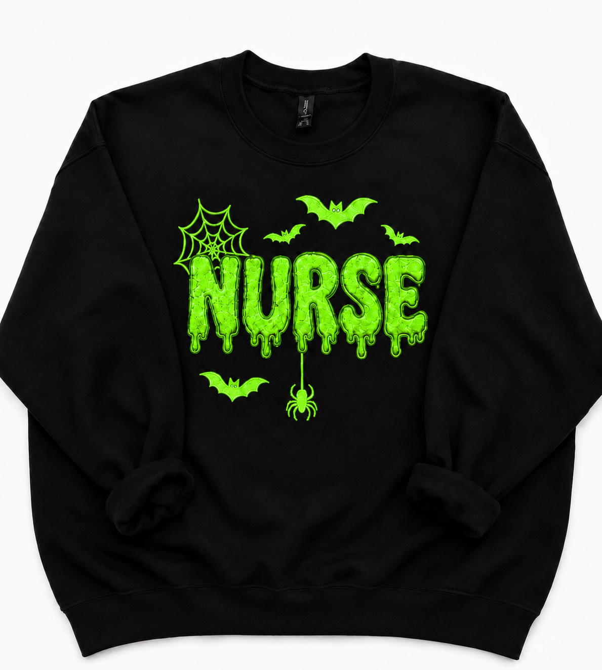 Spooky Nurse Glitter Crewneck 🎃🩺