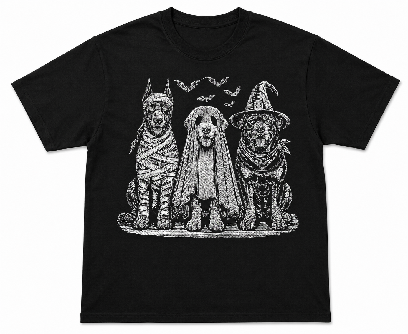 🐾 Spooky Pups Embroidered T-Shirt or Crewneck 🎃