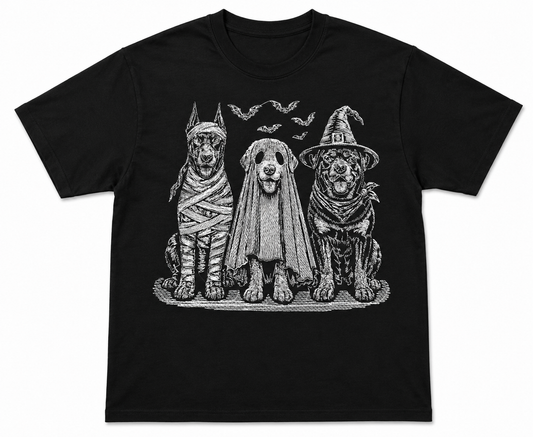 Spooky Pups Embroidered T-Shirt or Crewneck