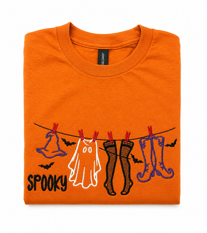 Witch's Laundry Day Embroidered T-Shirt