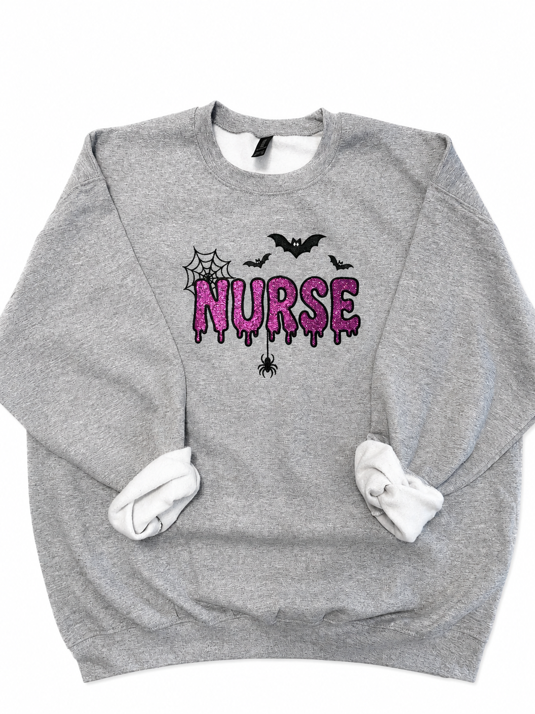 Spooky Nurse Glitter Crewneck 🎃🩺