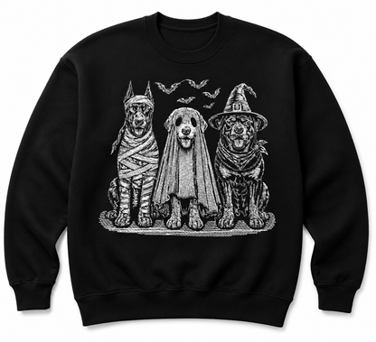 🐾 Spooky Pups Embroidered T-Shirt or Crewneck 🎃