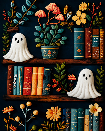 Ghostly Books & Whimsy Notebookk