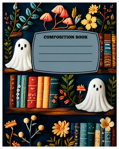 Ghostly Books & Whimsy Notebookk