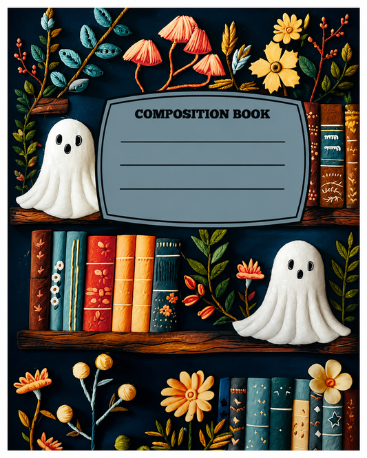 Ghostly Books & Whimsy Notebookk