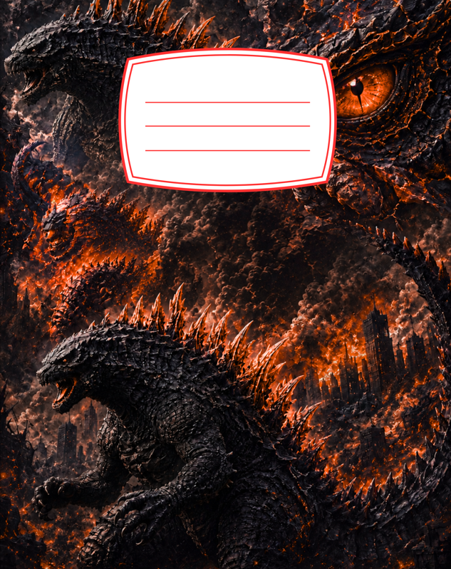 Large Mean Lizard Composition Notebook