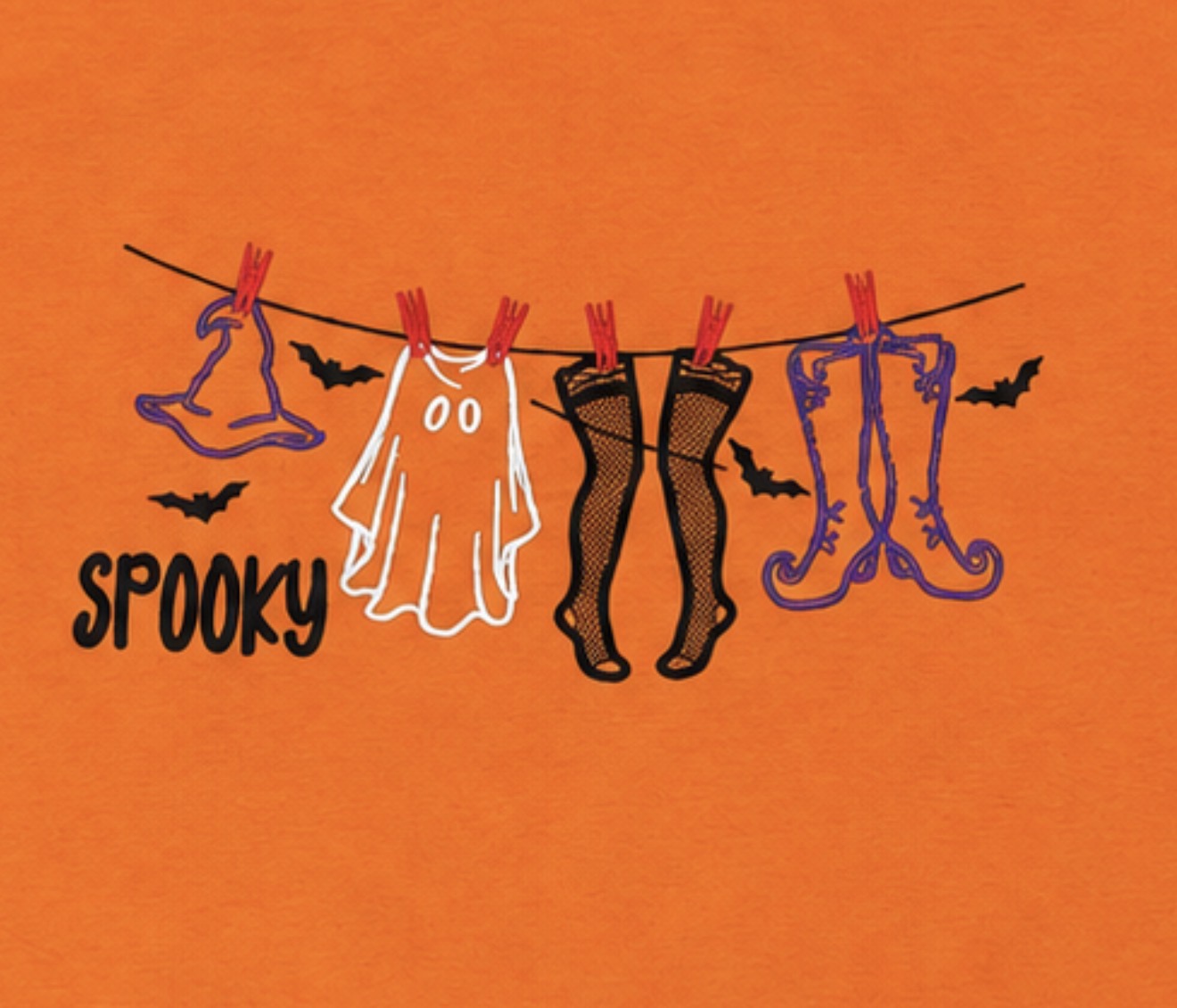 Witch's Laundry Day Embroidered T-Shirt