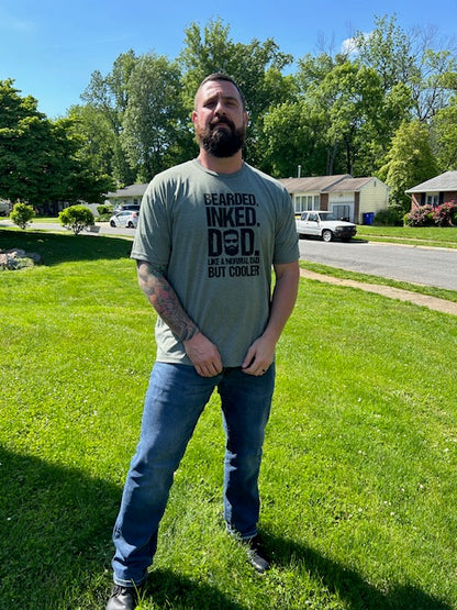 Bearded.  Inked.  Dad.  Like A Normal Dad But Cooler T-Shirt